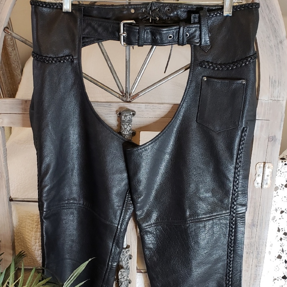Elements Leather Chaps sz 16